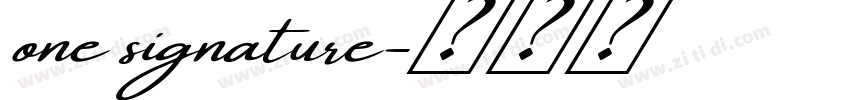 one signature字体转换